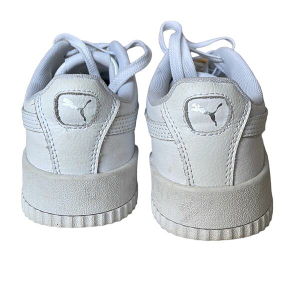 Puma Platform Sneakers Womans Size 9 Carina White Leather Athletic Shoes - Picture 5 of 9